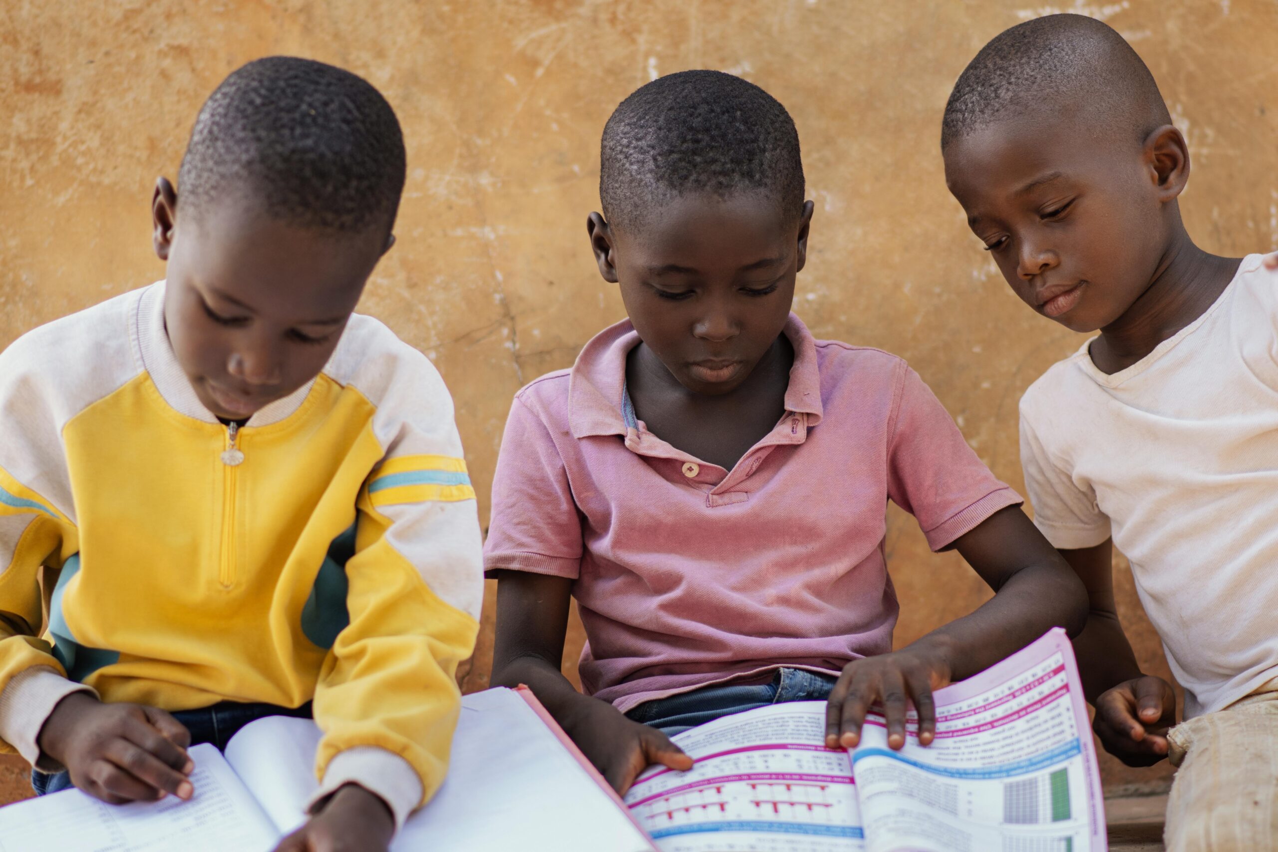 Children reading a book
